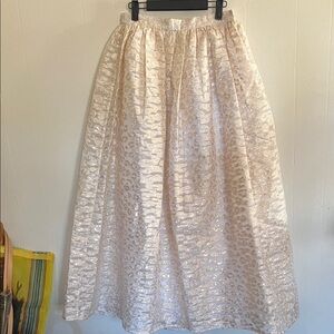 Anthropologie Cream A-Line Skirt